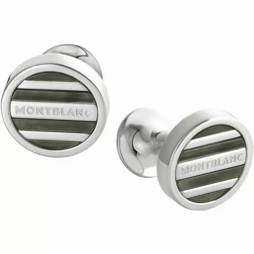 Montblanc Mother of Pearl Striped Cufflinks